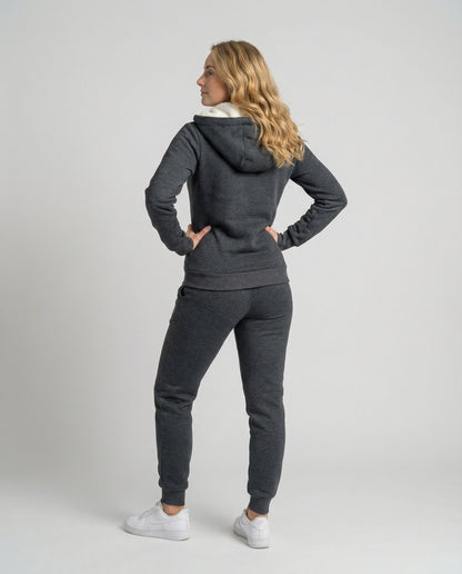 Damen Sportlicher Jogginganzug Warm Fleece