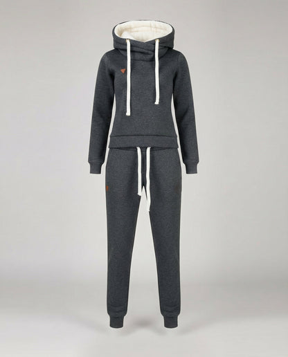 Damen Sportlicher Jogginganzug Warm Fleece
