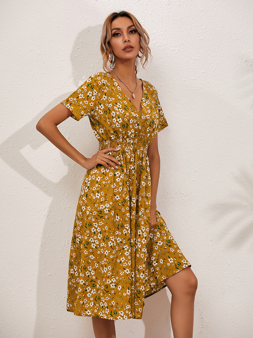 Eveloria Damen Sommerkleid Floral Elegant