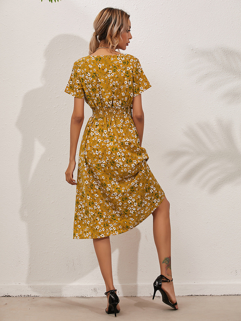 Eveloria Damen Sommerkleid Floral Elegant