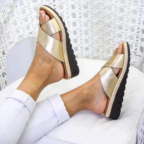 Eveloria Damen Orthopädische Sandalen Komfortabel Schwarz - Eveloria