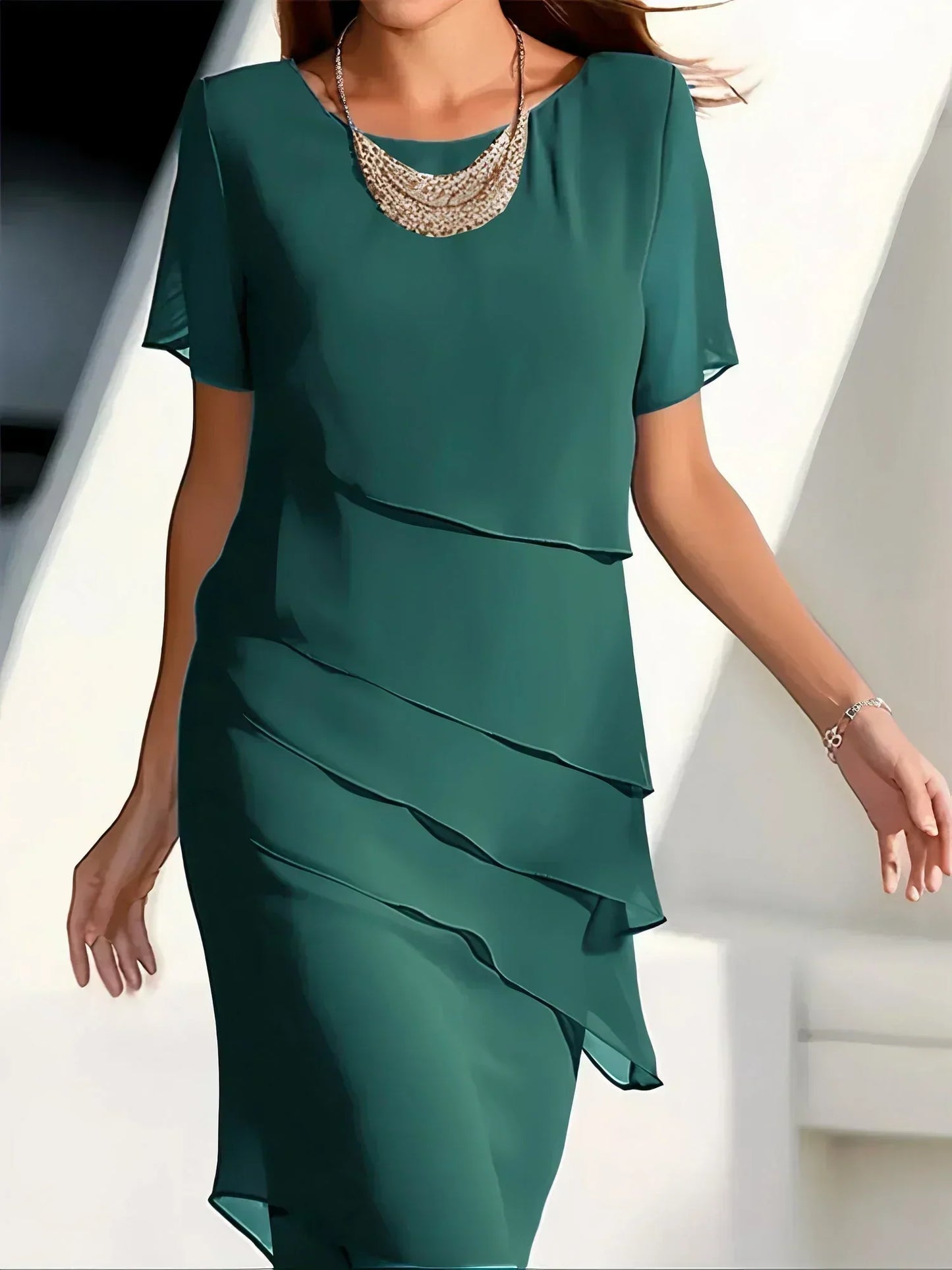 Eveloria Damen Cocktailkleid Chiffon