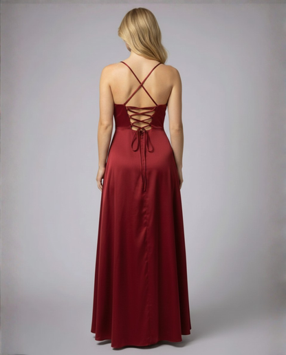 Damen Abendkleid Maxi mit Hochschlitz