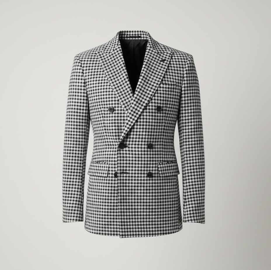 Herren Karoblazer Moderner Schnitt Elegantes Design