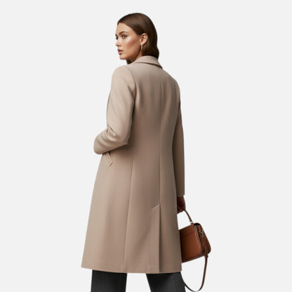 Damen Wintermantel Eleganter Langmantel Einfarbig
