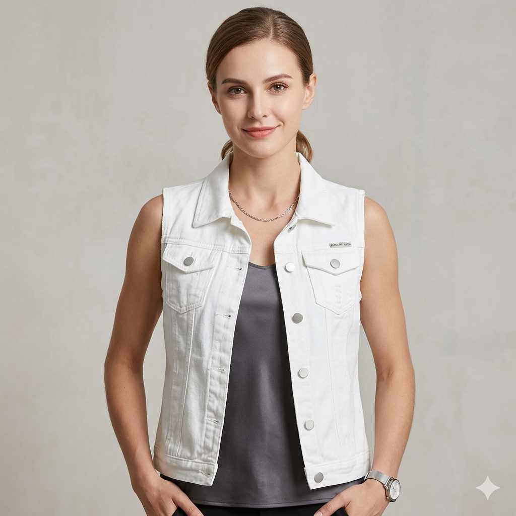 Damen Jeansweste mit Taschen und stylischem Design Eveloria