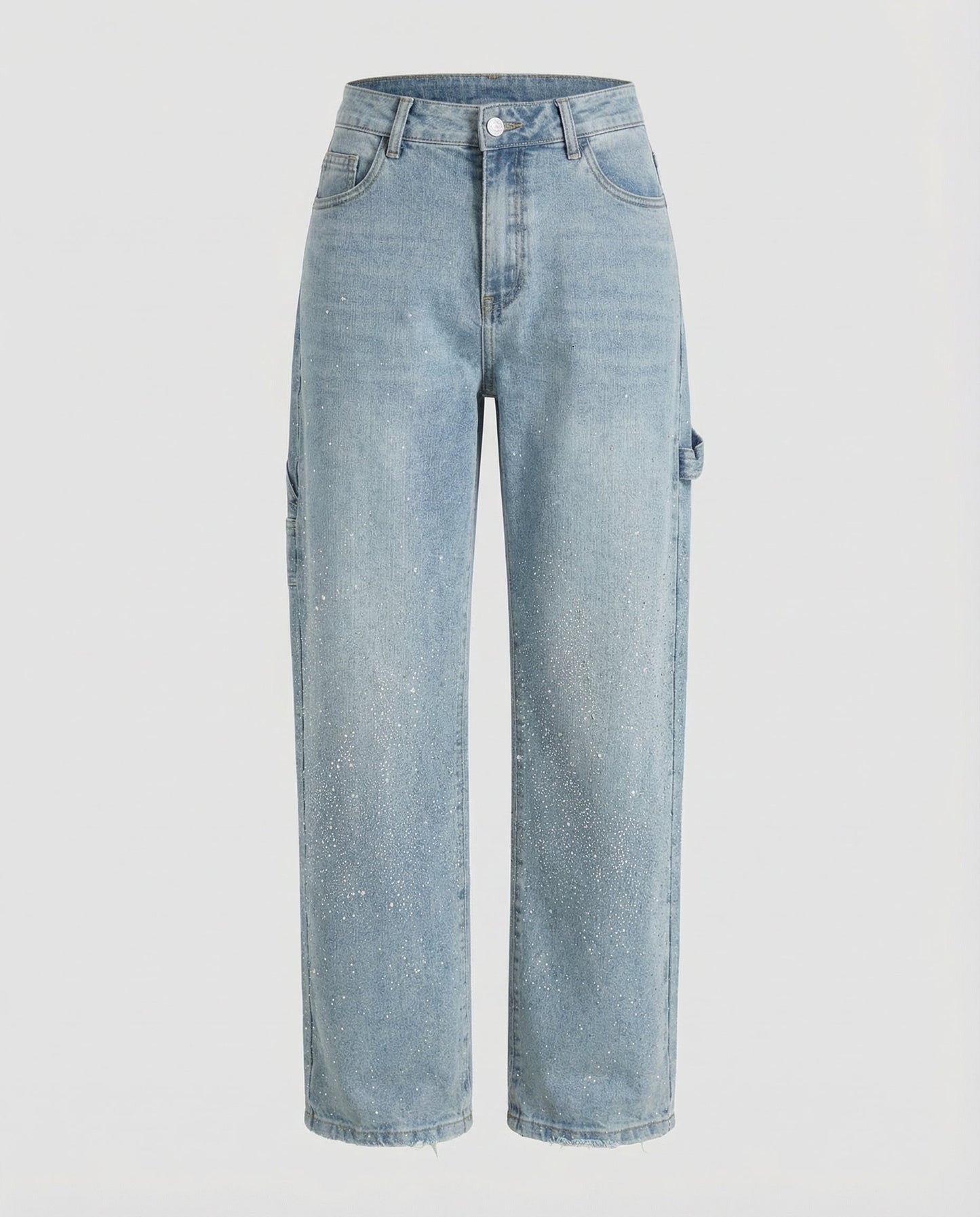 Damen Diamond Jeans Glitzer Effekt