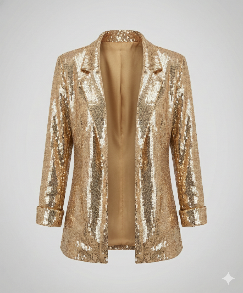 Damen Pailletten Blazer Elegant