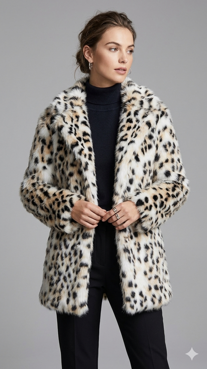 Damen Kunstfelljacke Flauschig Eveloria