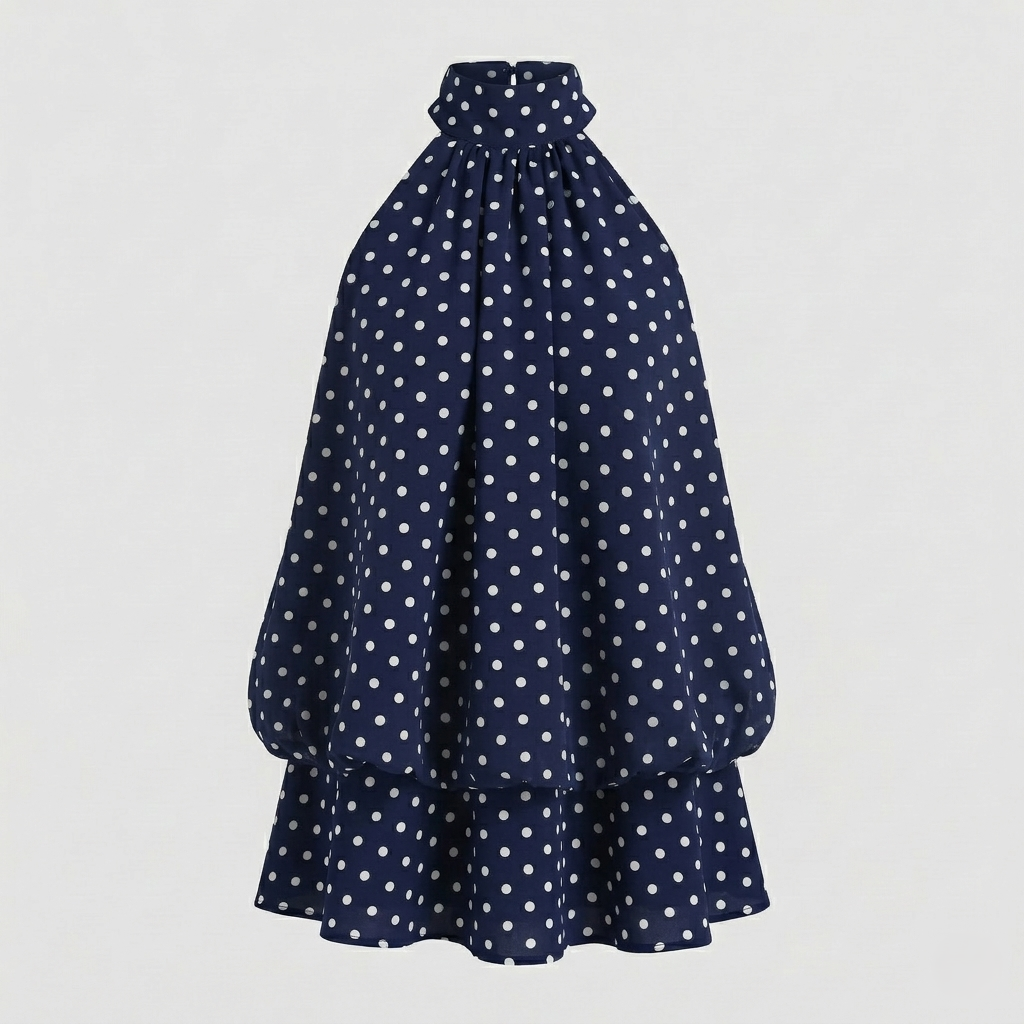 Damen Ärmelloses Volant Minikleid Lagenoptik