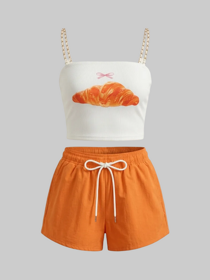 Damen Sportset 2-teilig Tanktop Sommer