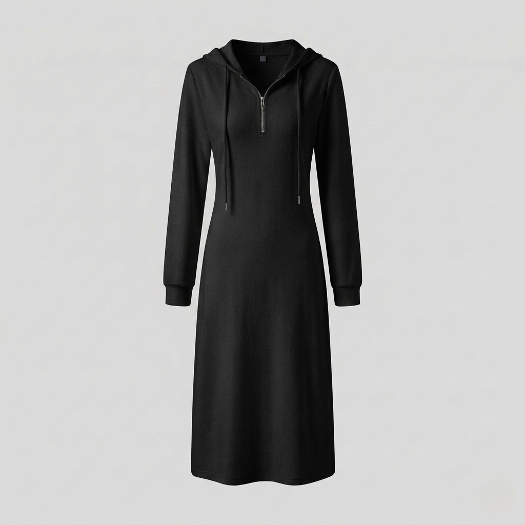 Damen Langarm Midikleid Jersey