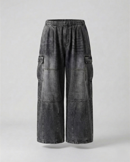 Unisex Cargohose Jeans Weit