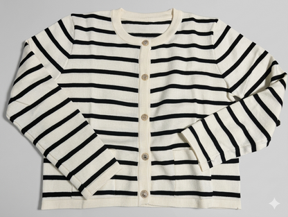Gestreifter Damen Cardigan