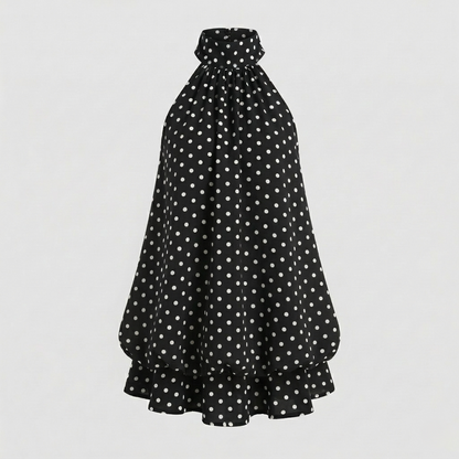 Damen Ärmelloses Volant Minikleid Lagenoptik
