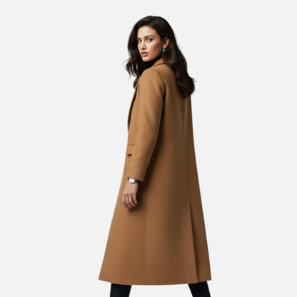 Damen Wintermantel Eleganter Langmantel Einfarbig