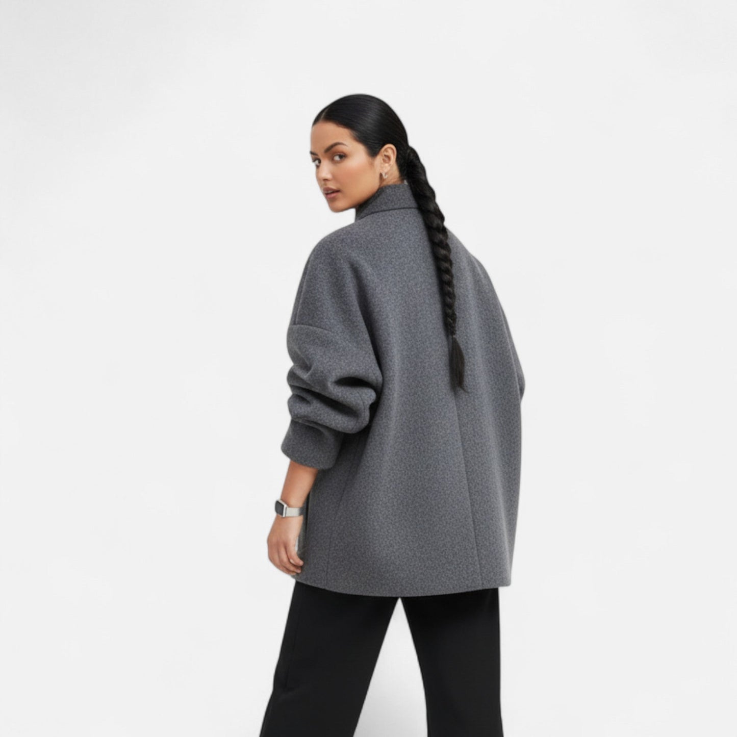 Damen Kurzjacke Moderner Stehkragen Zeitlos