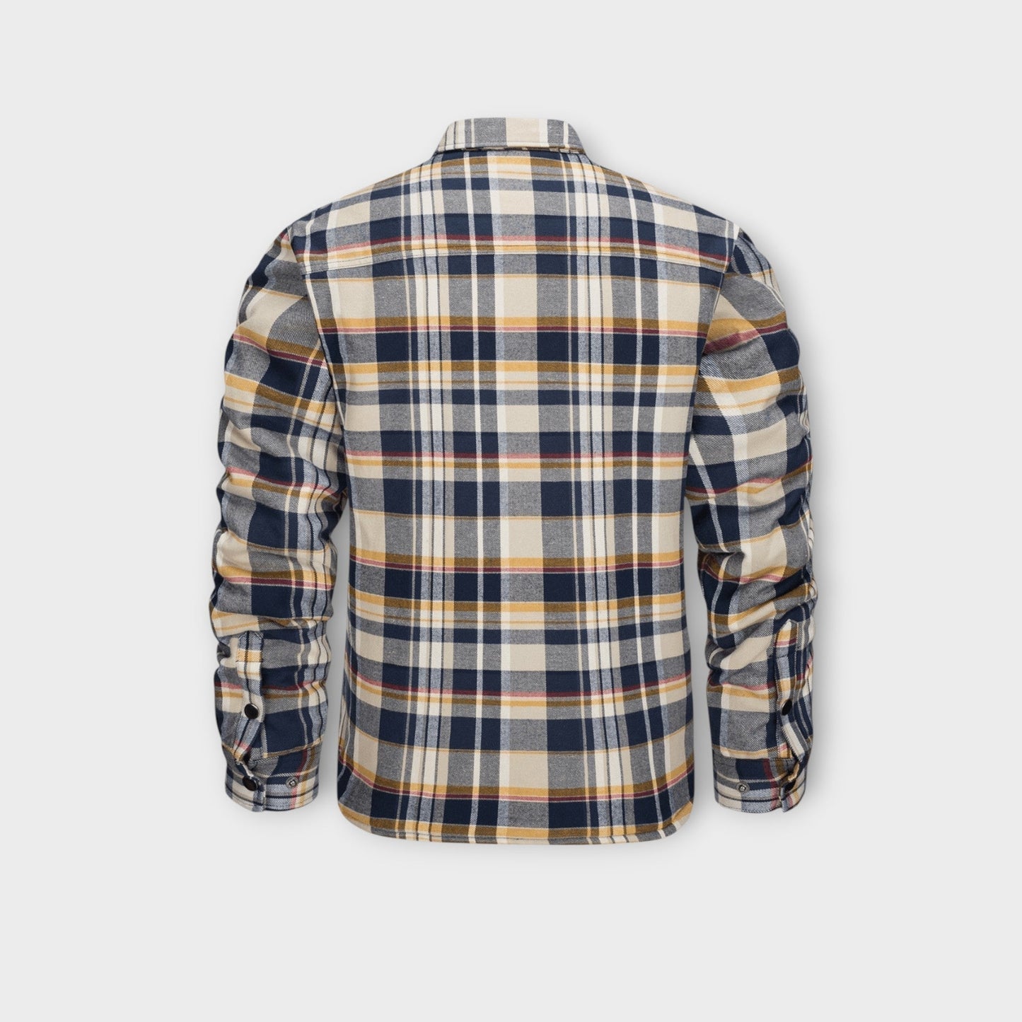 Herren Winterjacke Flanell Leicht Warm Beige
