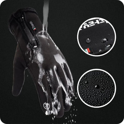 Wasserdichte Handschuhe Unisex Thermisch Touchscreen Schwarz Winter - Eveloria