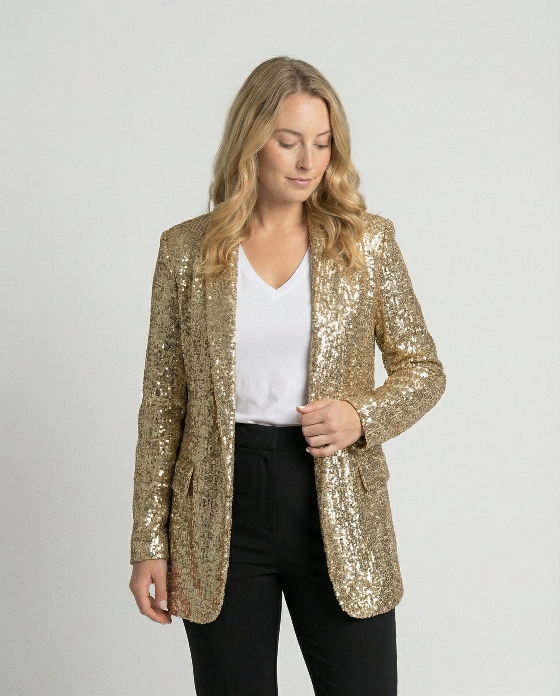 Damen Glitzerjacke Pailletten - Eveloria