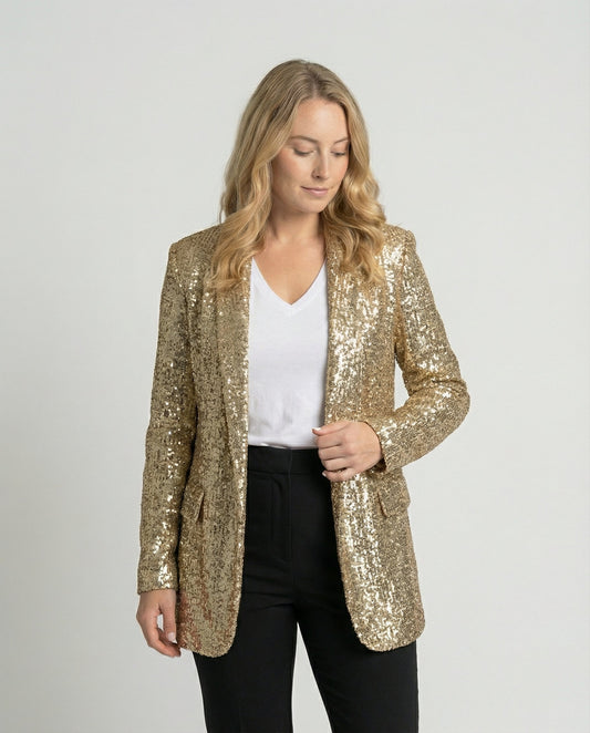 Damen Glitzerjacke Pailletten - Eveloria