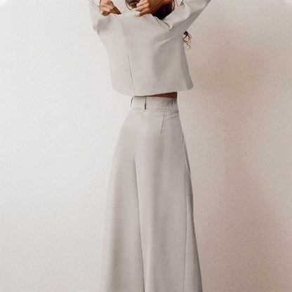 Damen Hosen-Set Langärmliges Crop-