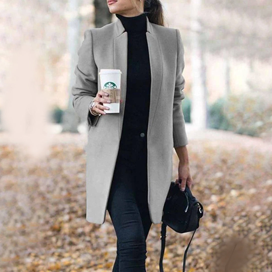 Damen Blazer Einfarbig Büro Look