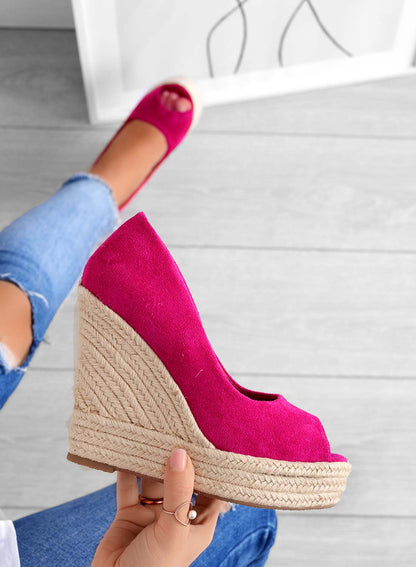 Damen Rutschfeste Keilabsatzschuhe Lässig Wildleder Braun