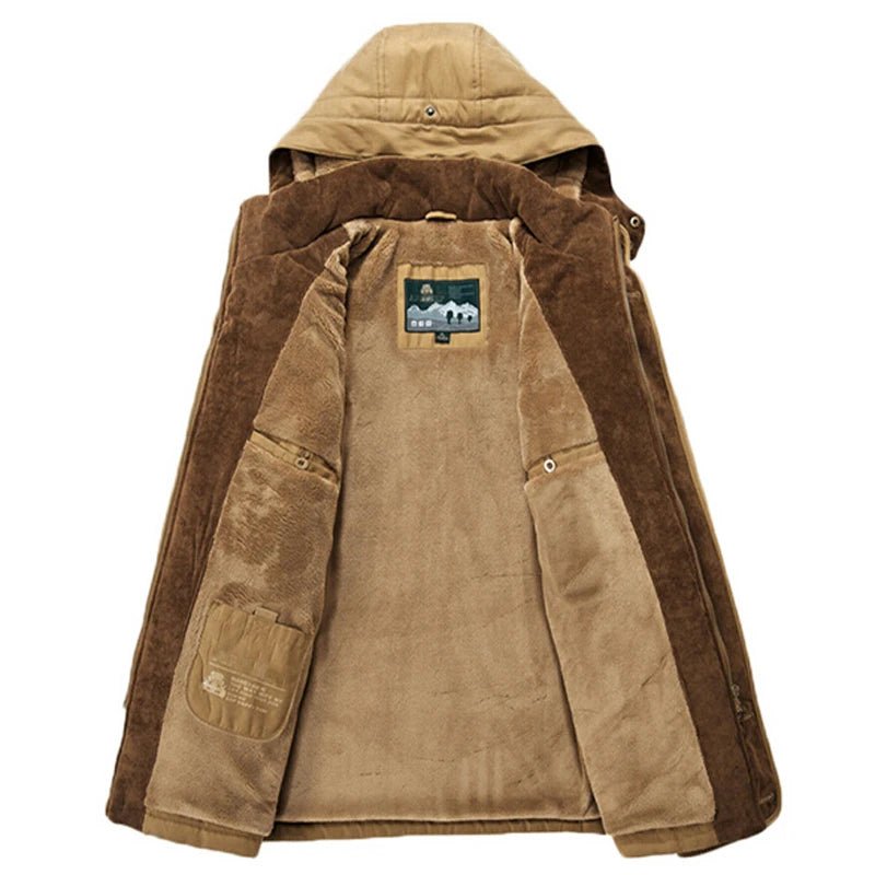 Herren Winterjacke mit Kapuze Gefüttert