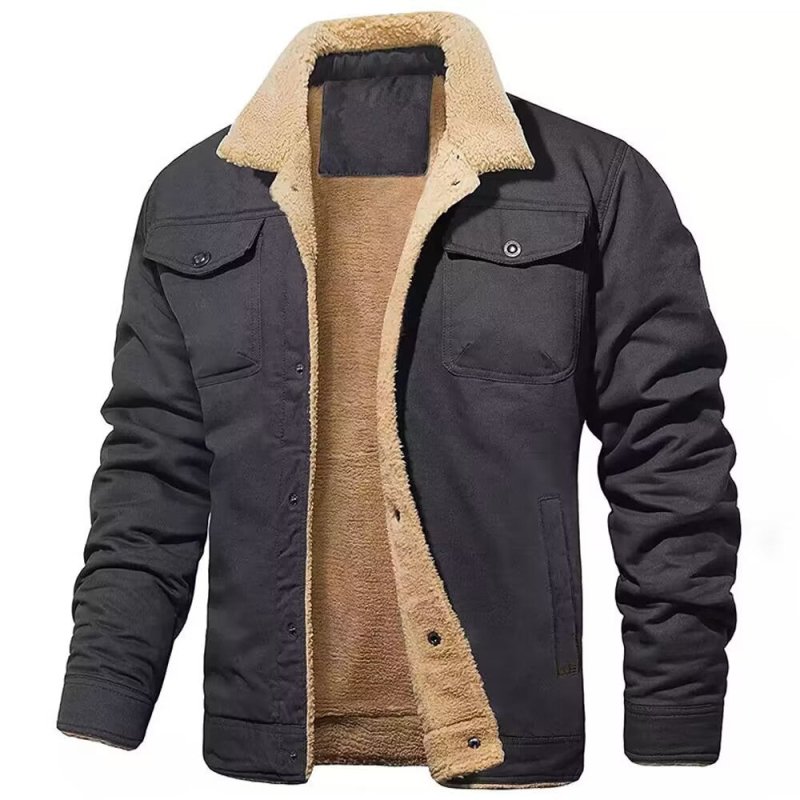 Herren Winterjacke Fleecefutter Reverskragen