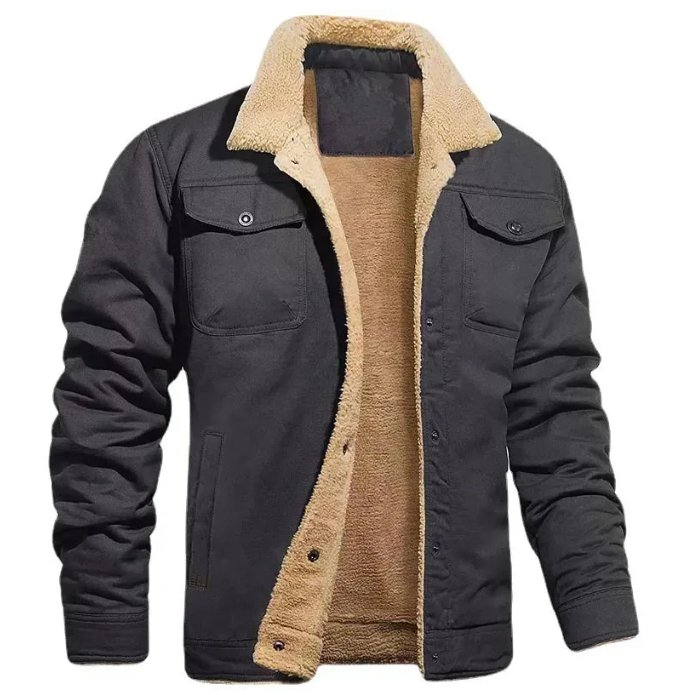 Herren Winterjacke Fleecefutter Reverskragen