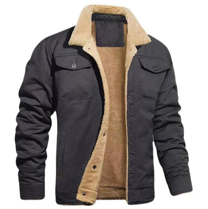 Herren Winterjacke Fleecefutter Reverskragen