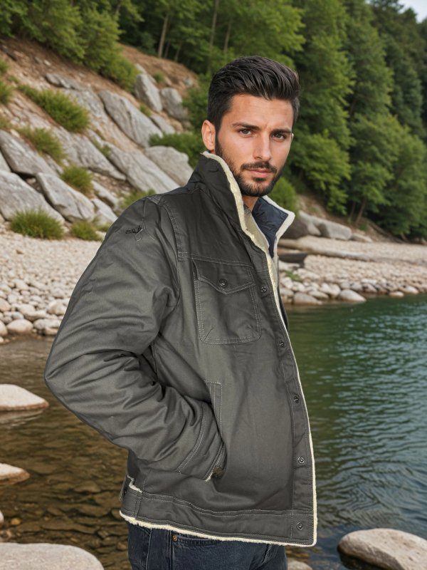 Herren Winterjacke Fleecefutter Reverskragen