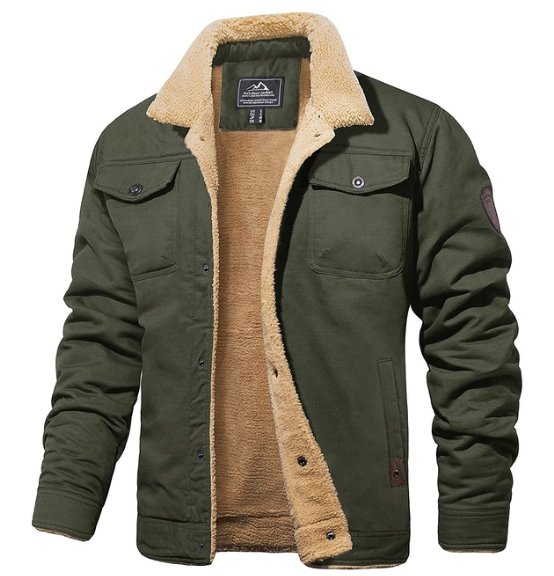 Herren Winterjacke Fleecefutter Reverskragen