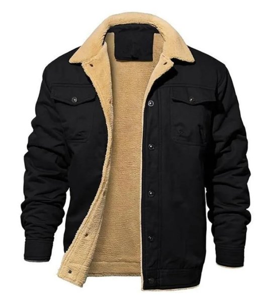 Herren Winterjacke Fleecefutter Reverskragen