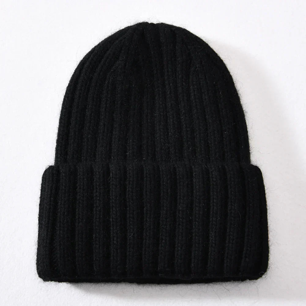 Unisex Strickmütze Gerippt Warm