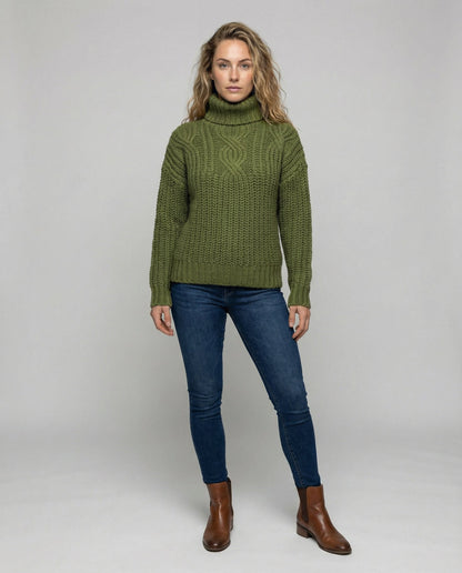Damen Rollkragenpullover Bequem