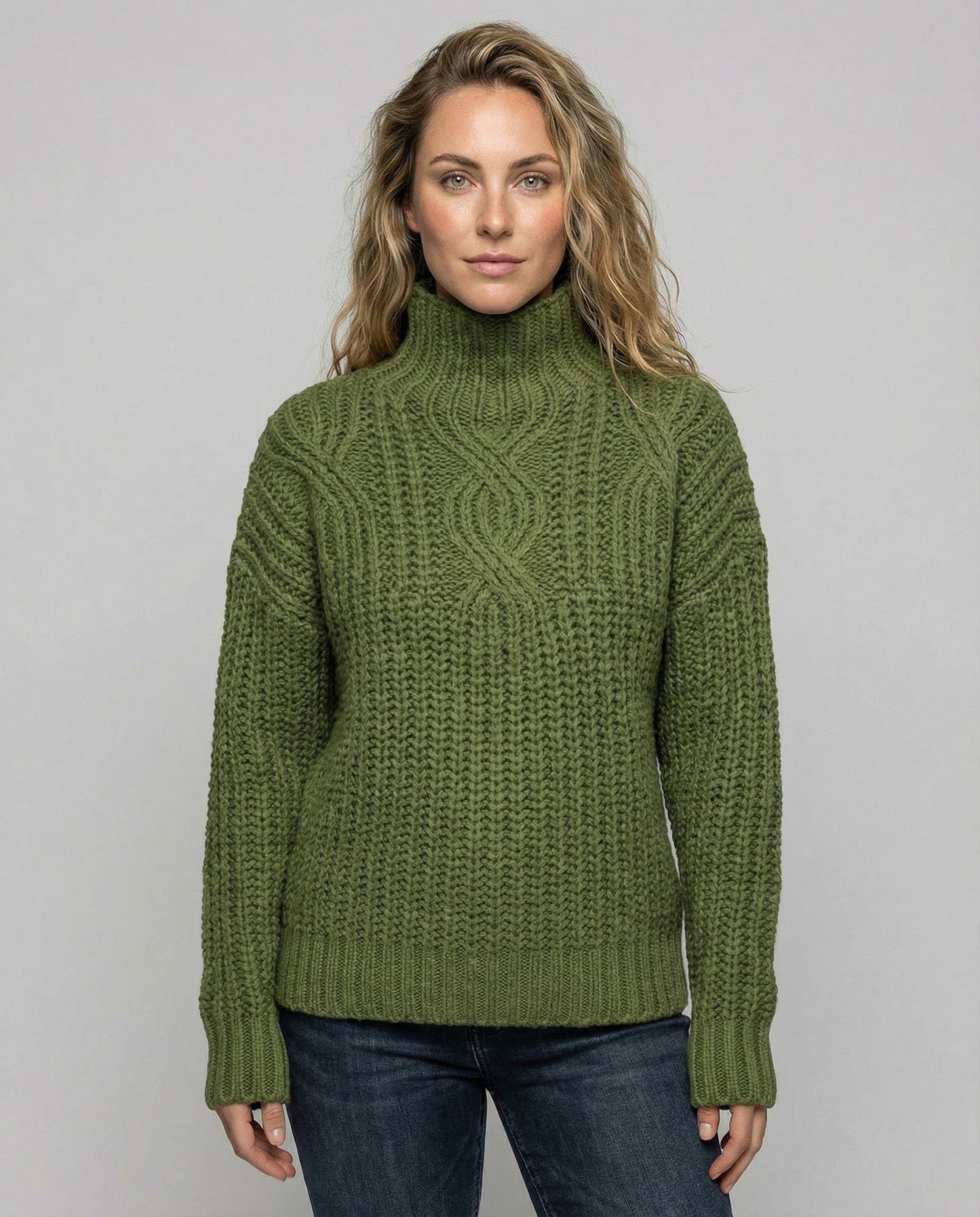 Damen Rollkragenpullover Bequem - Eveloria