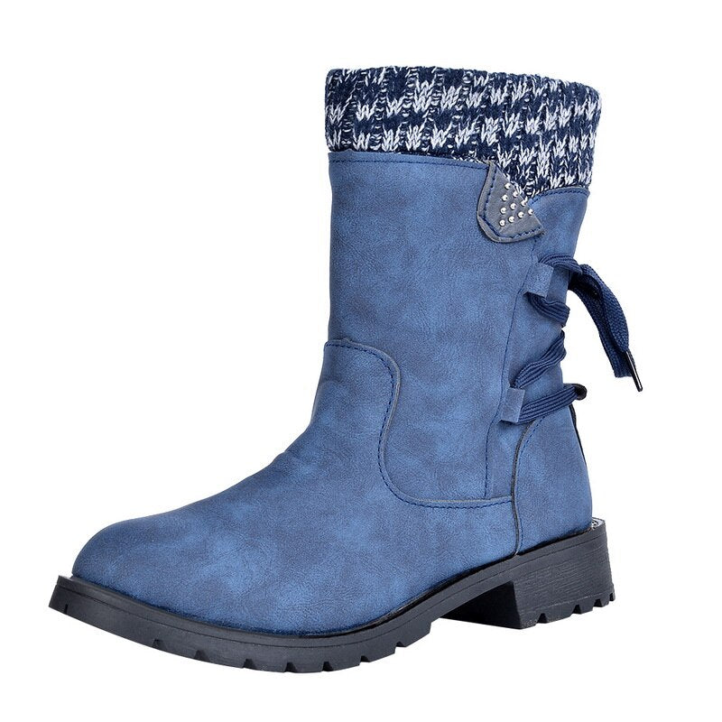 Eveloria Damen Stiefel Retro Metall Schnalle
