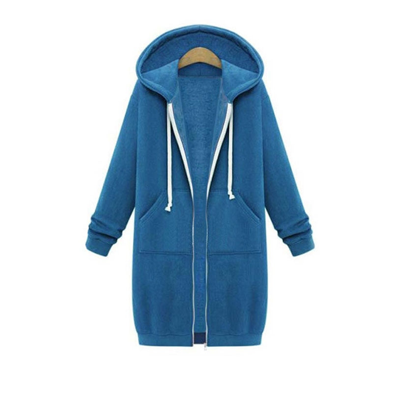 Eveloria Damen Langarm Sweatshirt Oversized Grau