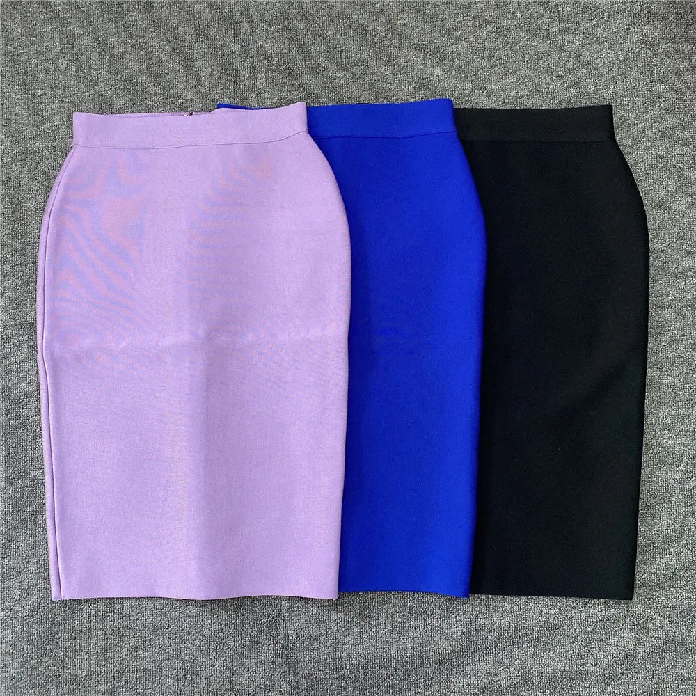 Damen Bleistiftrock Rayon Elegant