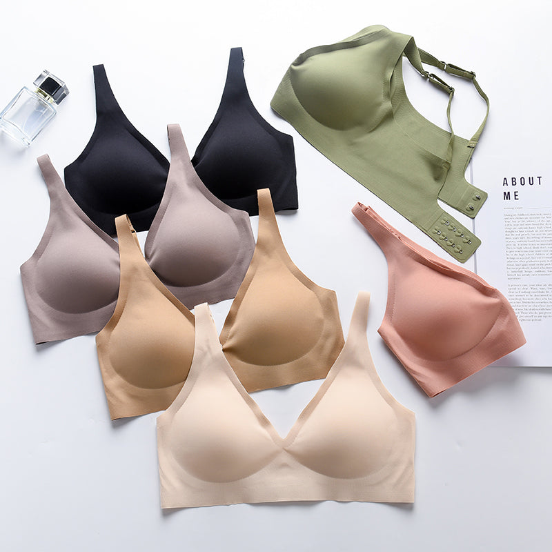 Damen Komfort Bh Nahtlos Soft Beige - Eveloria