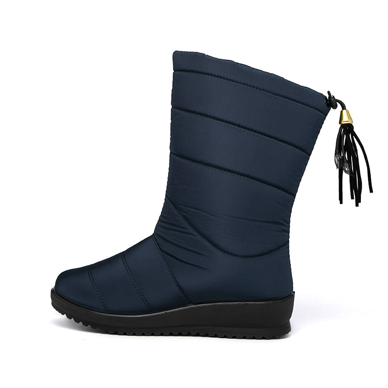 Damen Winterstiefel Gefüttert Warm Rutschfest