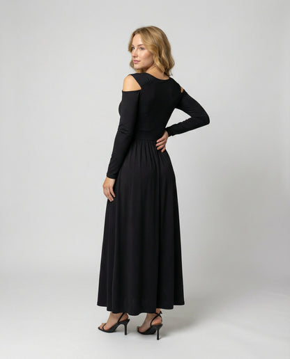Elegantes Damen Maxikleid mit Schlitz