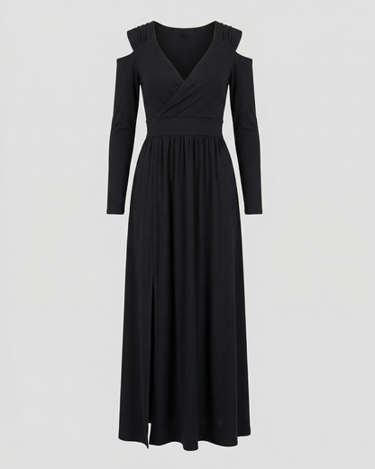 Elegantes Damen Maxikleid mit Schlitz