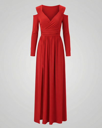 Elegantes Damen Maxikleid mit Schlitz
