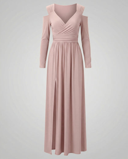 Elegantes Damen Maxikleid mit Schlitz