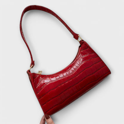Damen Klassische Schultertasche Leder