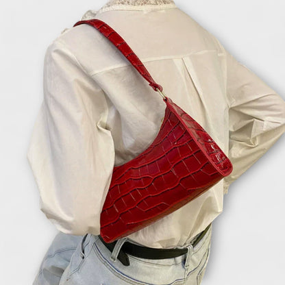 Damen Klassische Schultertasche Leder