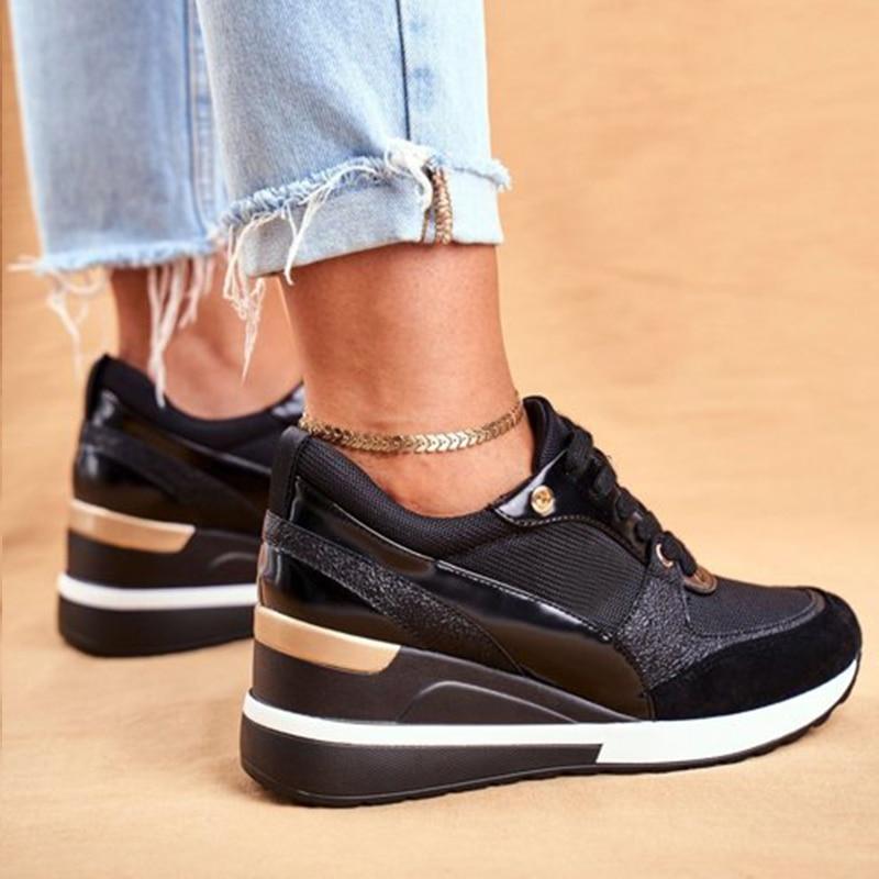 Nelly Damen Plateau Sneaker Keilsohle